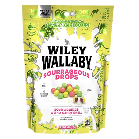 Wiley Wallaby Sourrageous Drops, 6 oz.