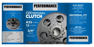 Coleman Powersports 12T Centrifugal Clutch, 3/4 in. Bore, #35