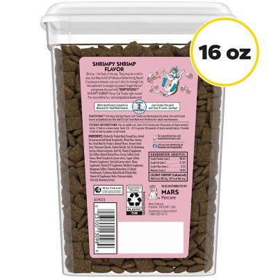 Image showing  Classic Crunchy and Soft Cat Treats Shrimpy Shrimp Flavor, 16 oz. Tub