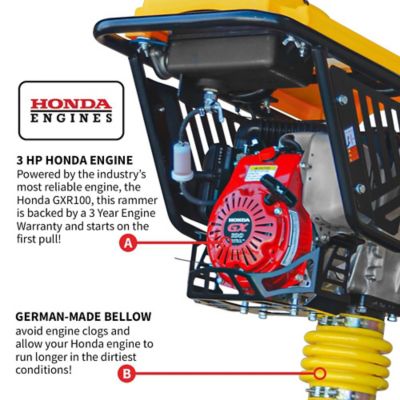 Image showing  3 HP Honda Jumping Jack Tamping Rammer, 3,350 lb./ft.