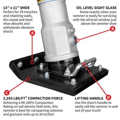 Image showing 5 th Tomahawk Power 3 HP Honda Jumping Jack Tamping Rammer, 3,350 lb./ft.