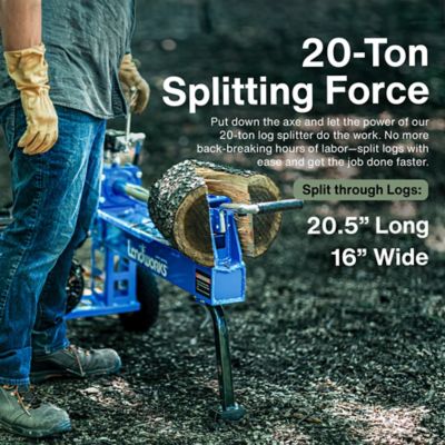 Image showing  20 Ton Gas-Powered Horizontal Hydraulic Log Splitter