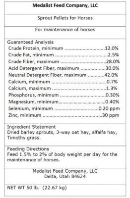 Image showing 9 th Medalist Feed Sprout Pelleted Complete Horse Feed, 50 lb. Bag