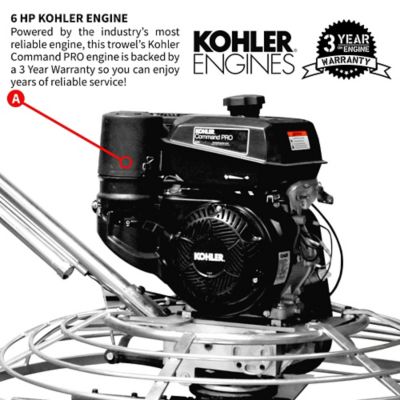 Image showing  36 in. Trowel Edger with Kohler Engine for Cement Floor Surfaces