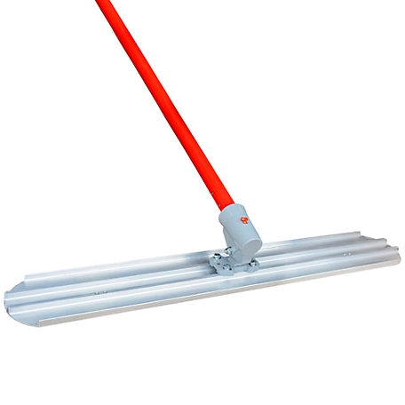 Tomahawk 48 in. x 8 in. Power Round End Bull Float Blade and 18 ft. Handle Concrete Screed Finishing Tool