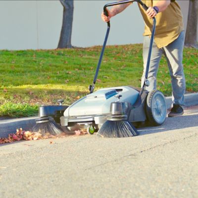 Image showing  38 in. Commercial Push Sweeper with Triple Power Brooms