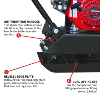 Image showing  5.5 HP Honda Vibratory Plate Compactor Tamper Gravel Soil Compaction