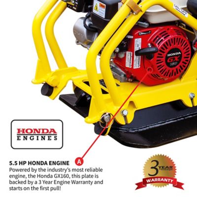 Image showing  5.5 HP Honda Plate Compactor Tamper and Water Tank for Soil Asphalt