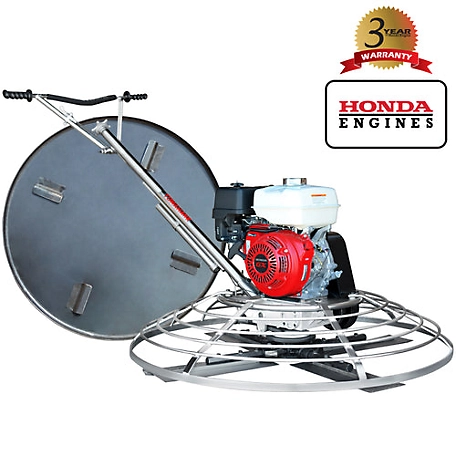 Tomahawk Power 36 in. Concrete Power Trowel with 5.5 HP Honda Engine Combo Blades and Float Pan Cement Finishing Tool