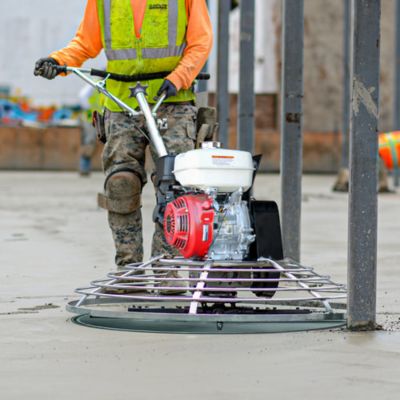 Image showing  46 in. Gas-Powered Concrete Power Trowel, 13 HP Honda Engine Combo Blades and Float Pan Cement Finishing Tool