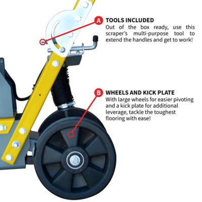 Image showing  8 in. Electric Floor Scraper Tile Stripper Vinyl Carpet Wood Remover