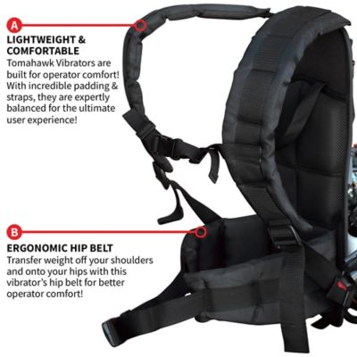 Image showing 6 th Tomahawk Power Gas-Powered 1.6 HP Honda Concrete Vibrator with 10 ft. Flex Shaft Cable Whip Backpack, 1 in. Head
