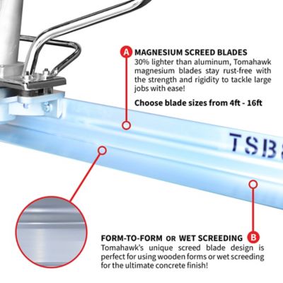 Image showing  1.6 HP Honda Concrete Power Screed and 12 ft. Magnesium Aluminum Blade