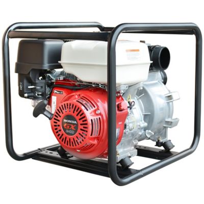 Tomahawk Power 8 HP Gas-Powered Cast Iron 3 in. Industrial-Duty Honda Full Trash/Water Portable Utility Pump, 375 GPM