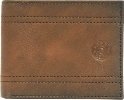 Realtree Stitched Passcase Wallet with Embossed Shotshell Logo, Interior Flip-Up Clear ID Window