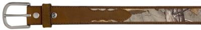 Realtree Unisex Full-Grain Leather Belt with Extra Camo Insert and Embossed Logo Tip, 38 mm