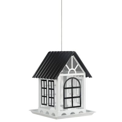 Image showing  6 lb. Mesh Modern Farmhouse Bird Feeder, White