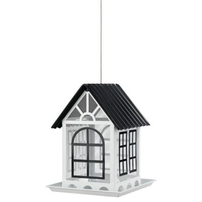 Image showing  6 lb. Mesh Modern Farmhouse Bird Feeder, White