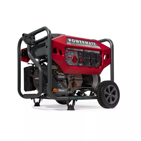 Powermate 3600 Watt (Gas)/3240 Watt (LPG) Dual Fuel Portable Generator with Co-Sense Red/Black Portable Generators