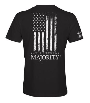 Silent Majority Unisex Flag and Brand Vertical Graphic T-Shirt