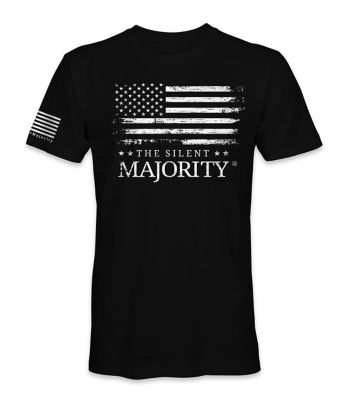 Silent Majority Unisex Flag and Brand Graphic T-Shirt