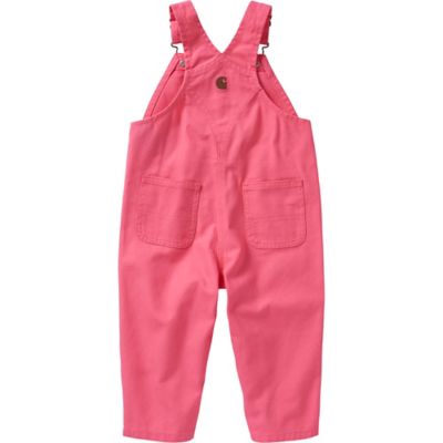 Image showing 1 th Carhartt Girls' Loose Fit Canvas Bib Overalls