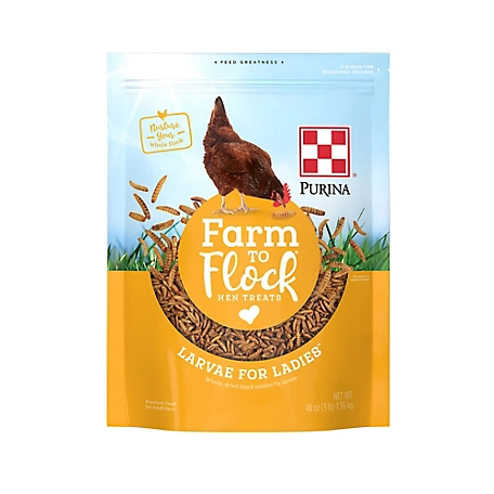 Purina Farm to Flock Larvae for Ladies Hen Treats, 3 lb.