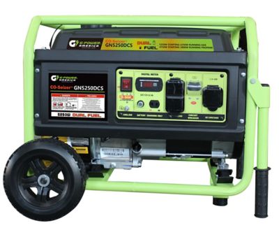 Image showing  5,250/4,250-Watt Dual-Fuel Portable Generator, CO Protected