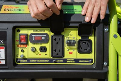 Image showing  5,250/4,250-Watt Dual-Fuel Portable Generator, CO Protected