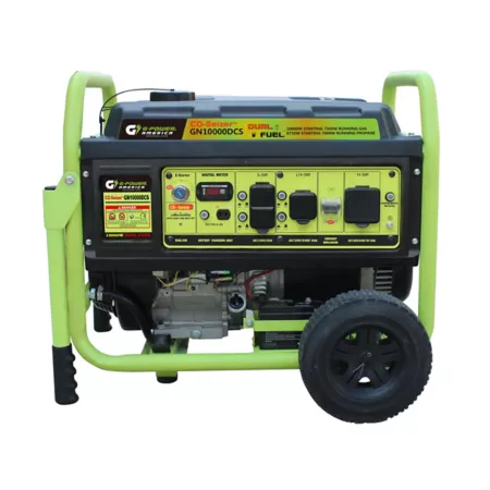 Green-Power America Dual Fuel Portable Generator 10 000/7 500 Watts CO Protected Portable Generators