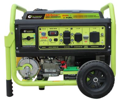 Green-Power America 10,500-Watt Dual Fuel CO Protected Portable Generator