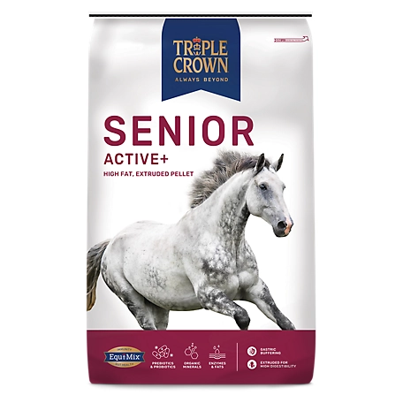 Triple Crown Senior Active+ Horse Feed, 40 lb.