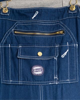 Image showing 2 th Berne Men's Vintage Washed Unlined Denim Bib Overalls