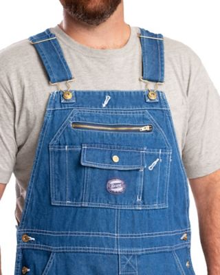 Image showing 4 th Berne Men's Vintage Washed Unlined Denim Bib Overalls
