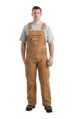 Berne Men's Vintage Washed Duck Unlined Bib Overalls, 48x30,Brown at ...