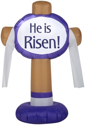 Gemmy Airblown Outdoor He is Risen Easter Sign, Small