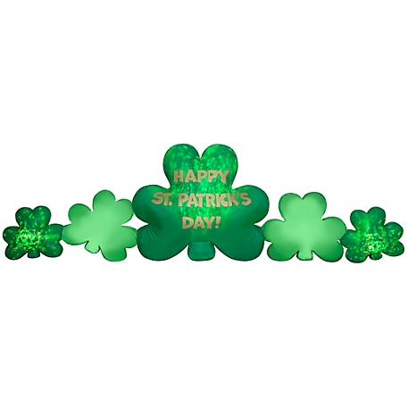 Gemmy Airblown Projection Kaleidoscope St. Patrick's Day Cluster of Clovers Collection Decoration, G-445460