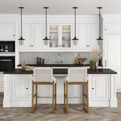 Image showing  1-Light Bay Lantern Pendant Light, Blackened Bronze