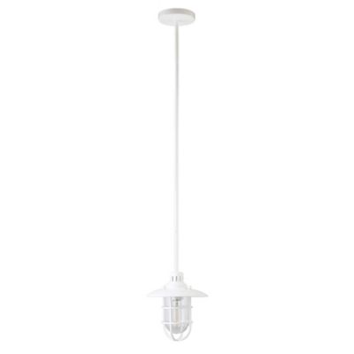 Hudson&Canal Bay Lantern Pendant Light, White