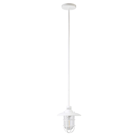 Hudson&Canal Bay Lantern Pendant Light, White