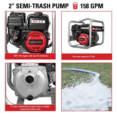 Image showing  2 in. 158 GPM CRX210 Portable Semi-Trash Pump 49 State