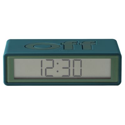 FLIP TRAVEL ALARM CLOCK IN WHITE WITH BLACK FLAP OUR REF BOE? 