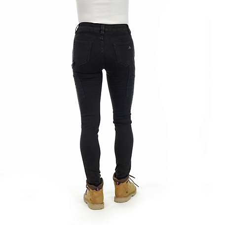 Womens Slim Denim Pocket Jeans, Black Denim Jeans Womens