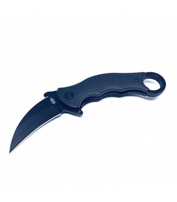 BNB Knives 2.5 in. Tactical Karambit Folding Knife, Black, BNB1221KFG