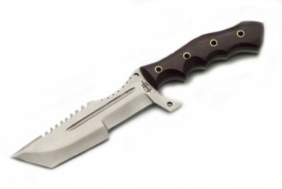 BNB Knives 6 in. Tanto Tracker Red Micarta Fixed Blade Knife