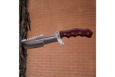 Image showing  6 in. Tanto Tracker Red Micarta Fixed Blade Knife