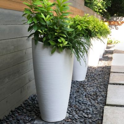 Image showing  6 gal. Polyethylene Modesto Tall Planter, 32 in.