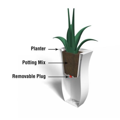 Image showing  Valencia 30 in. Tall Polyethylene Planter