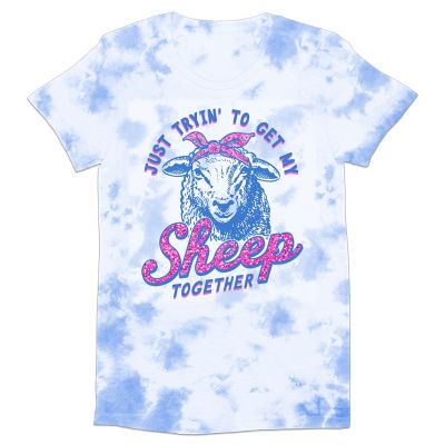 Changes Women's Short-Sleeve Get My Sheep Together Tie Dye T-Shirt