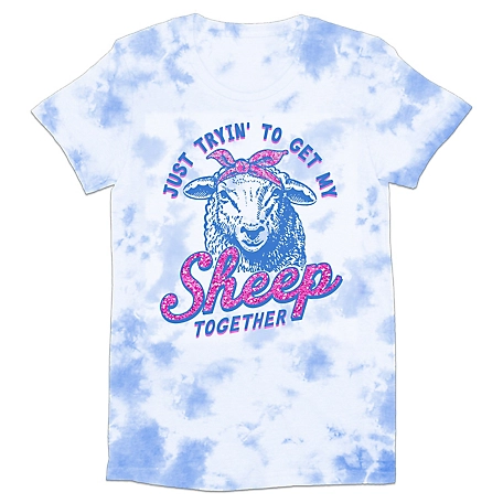 Changes Women's Short-Sleeve Get My Sheep Together Tie Dye T-Shirt